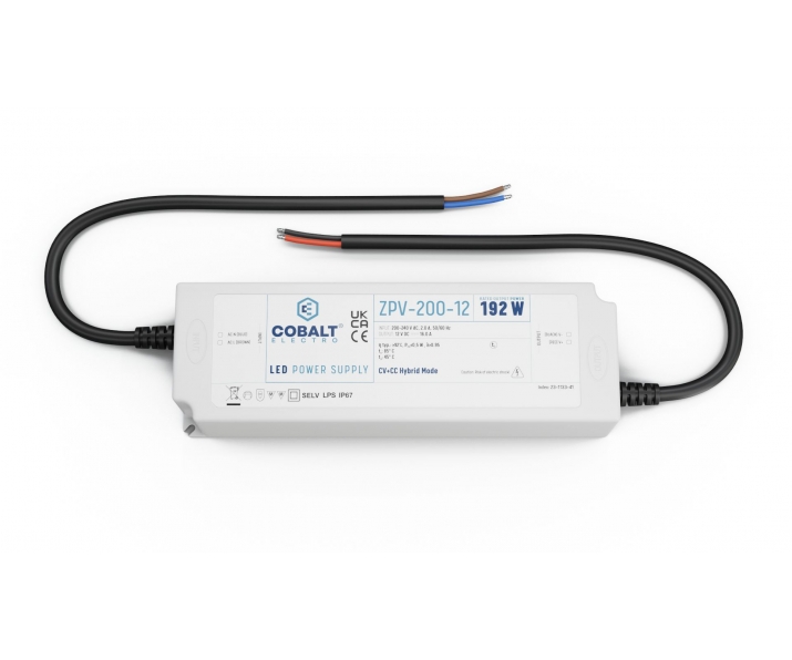 Zasilacz LED CobaltElectro ZPV 12V 192W IP67