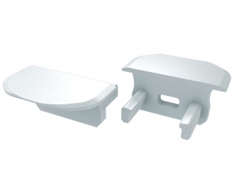 Zaślepka do profilu LED LUMINES B biała z otworem okrągła