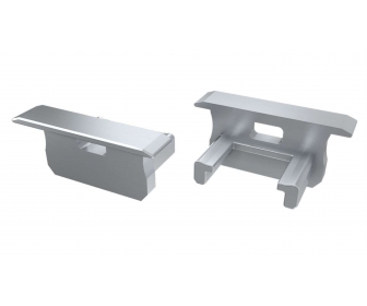 Zaślepka do profilu LUMINES B srebrna lakierowana z otworem