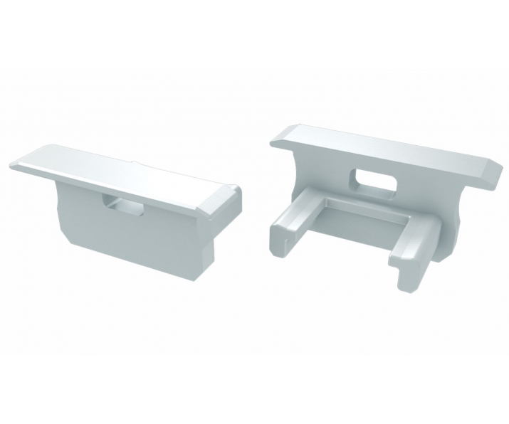 Zaślepka do profilu LUMINES B biała z otworem