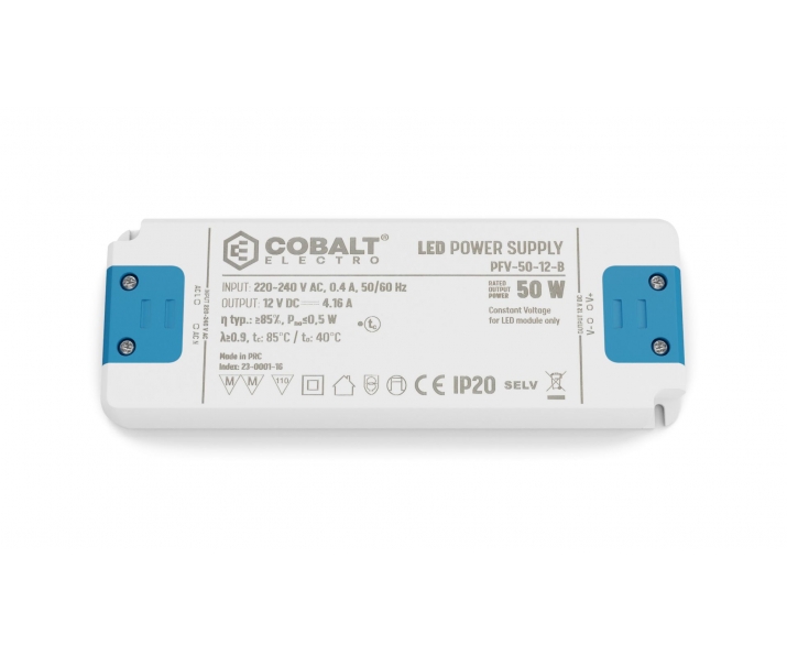 Zasilacz LED CobaltElectro PFV 12V 50W IP20 B