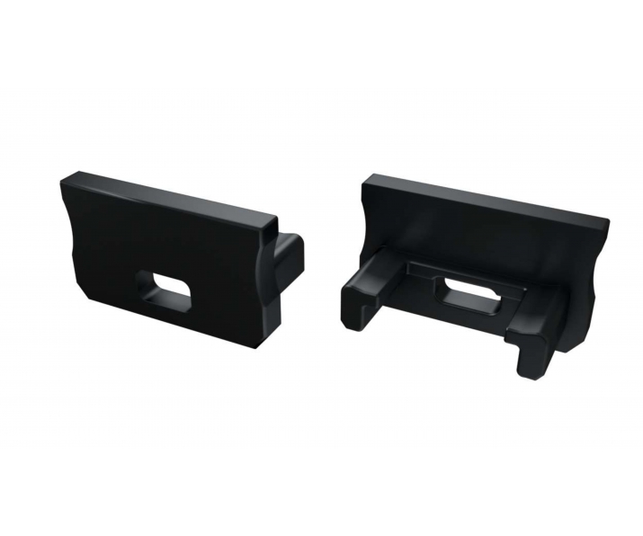 Zaślepka do profilu LED LUMINES A czarna z otworem