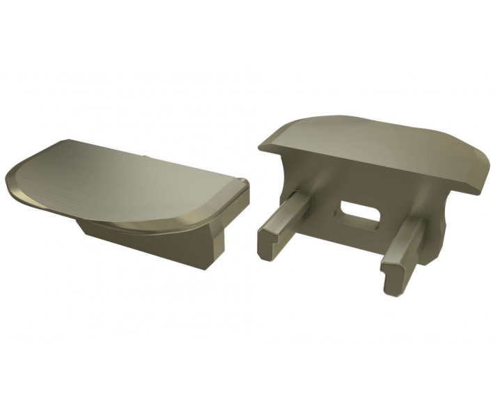 Zaślepka do profilu LED LUMINES B inox z otworem okrągła