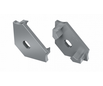 Zaślepka do profilu LED LUMINES C szara z otworem