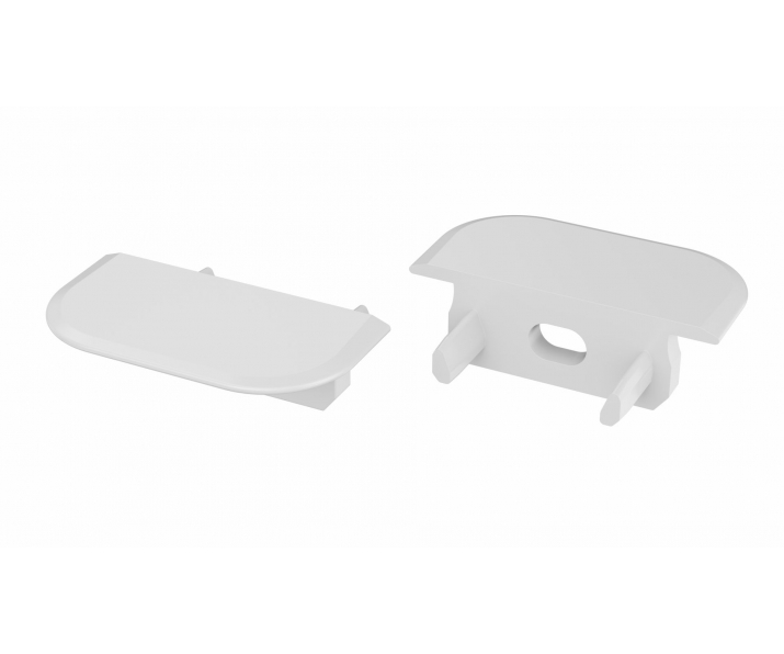 Zaślepka do profilu LED LUMINES Z biała z otworem