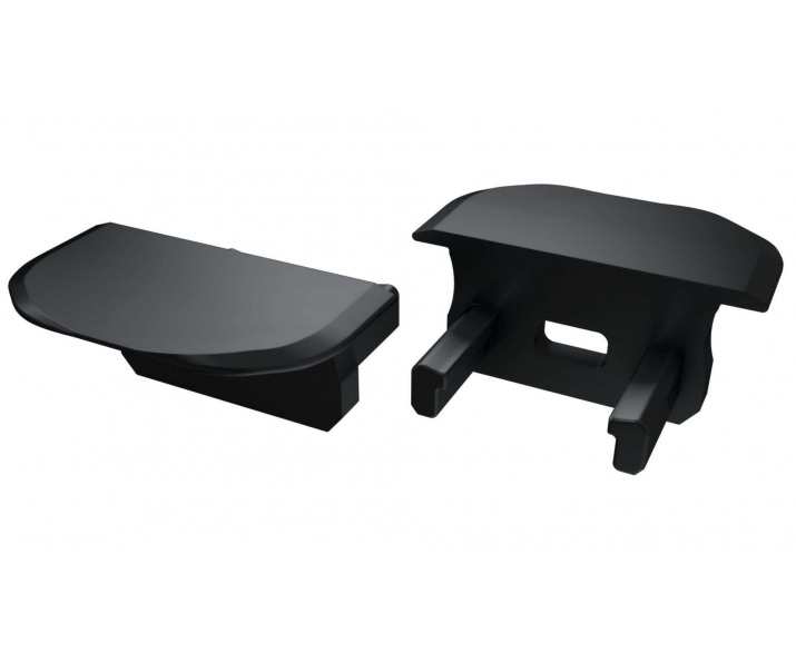 Zaślepka ALU do profilu LED LUMINES B czarna z otworem okrągła