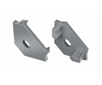 Zaślepka do profilu LUMINES C srebrna lakierowana z otworem