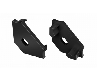 Zaślepka do profilu LED LUMINES C czarna z otworem