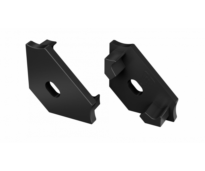 Zaślepka do profilu LED LUMINES C czarna z otworem