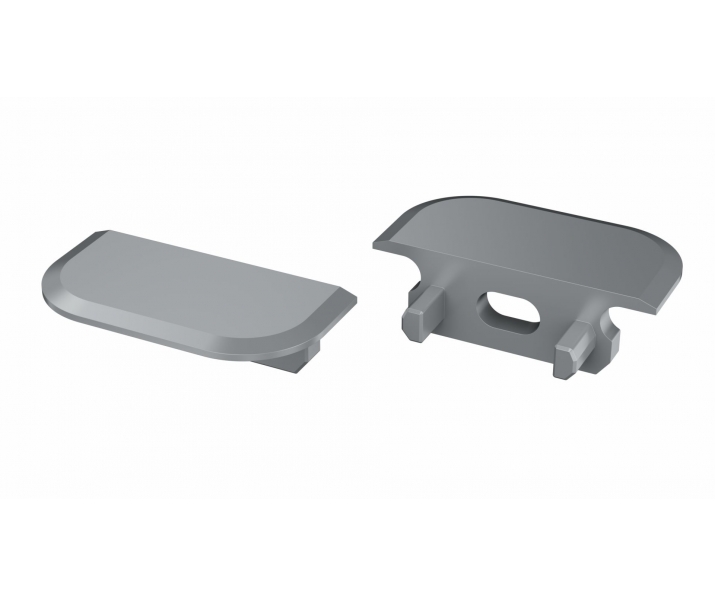 Zaślepka ALU do profilu LED LUMINES Z srebrna z otworem