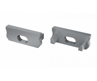 Zaślepka ALU do profilu LED LUMINES D srebrna z otworem