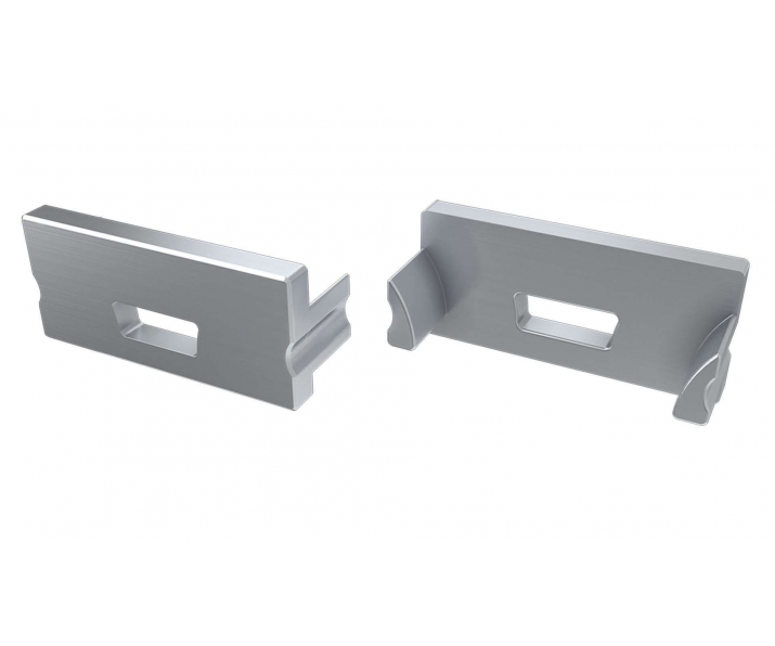 Zaślepka ALU do profilu LED LUMINES TERRA srebrna z otworem