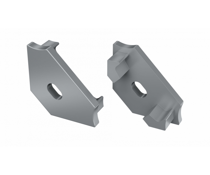 Zaślepka ALU do profilu LED LUMINES C srebrna z otworem