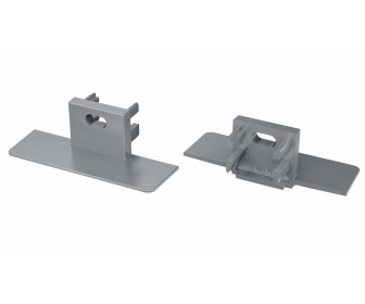 Zaślepka do profilu LUMINES MONO srebrna lakierowana z otworem
