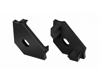 Zaślepka ALU do profilu LED LUMINES C czarna z otworem