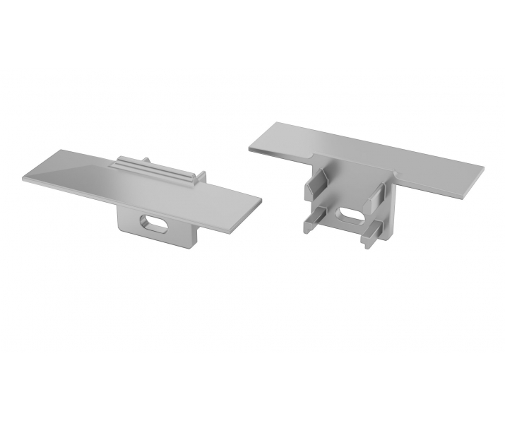 Zaślepka do profilu LUMINES GAUDI srebrna lakierowana z otworem