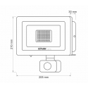 Naświetlacz LED DRAGO 50W NW IP44 SLIM PIR