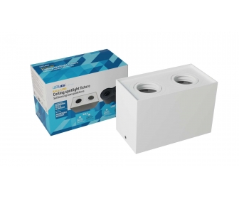 Oprawa natynkowa KALA 2x kwadrat biała