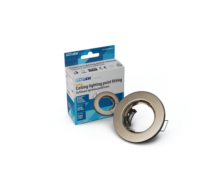 Oprawa SARA okrągła stała chrom satyna