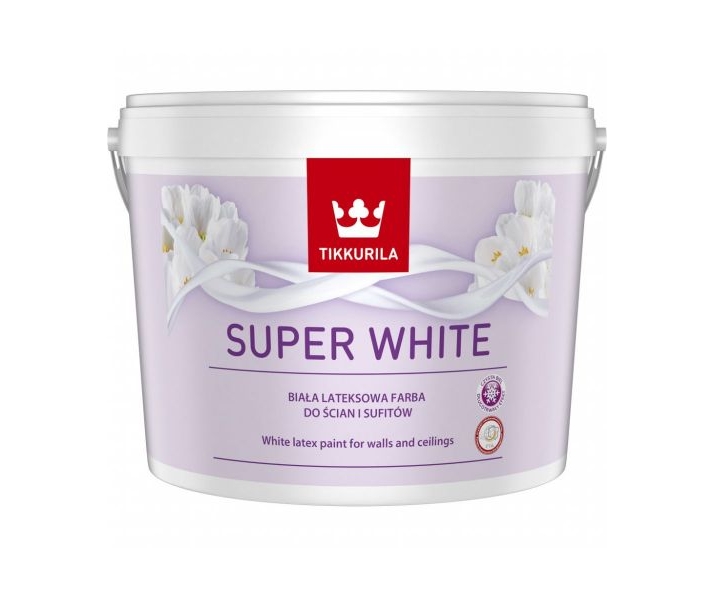 Tikkurila Super White farba lateksowa biała 10L