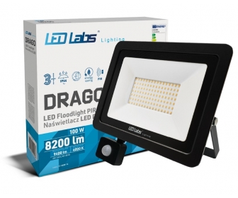 Naświetlacz LED DRAGO 100W NW IP44 SLIM PIR