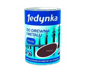 Farba Jedynka do drewna i metalu Brąz Połysk 0,9L
