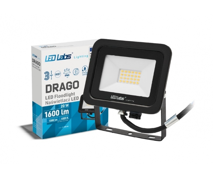 Naświetlacz LED DRAGO 20W NW IP65 SLIM