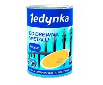 Farba do drewna i metalu Żółty Połysk 5L  Jedynka 00457379