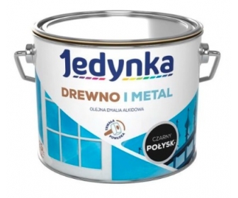 Farba do drewna i metalu Czarny Połysk 0,36L  Jedynka 00457339