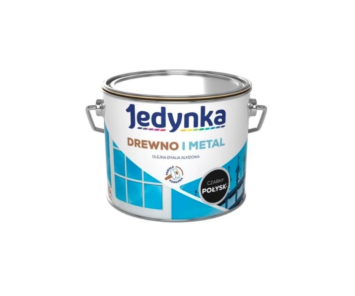 Farba Jedynka do drewna metalu Czarny Połysk 0,36L