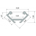 Profil LED LUMINES typ C inox anodowany 1 m