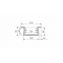 Profil LED LUMINES typ B srebrny anodowany 1 m