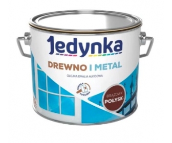 Farba do drewna i metalu Brązowy Połysk 5L  Jedynka 00457337