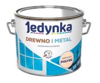 Farba do drewna i metalu Kremowy Połysk 5L  Jedynka 00457351