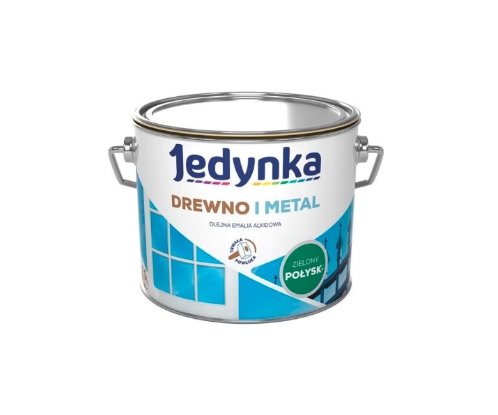 Farba Jedynka do drewna i metalu Zielony Połysk 2,5L