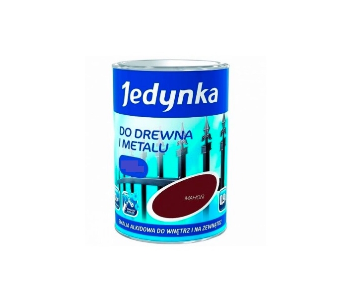 Farba Jedynka do drewna i metalu Mahoń Mat 0,9l