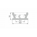 Profil LED LUMINES typ TERRA srebrny anodowany 2,02 m