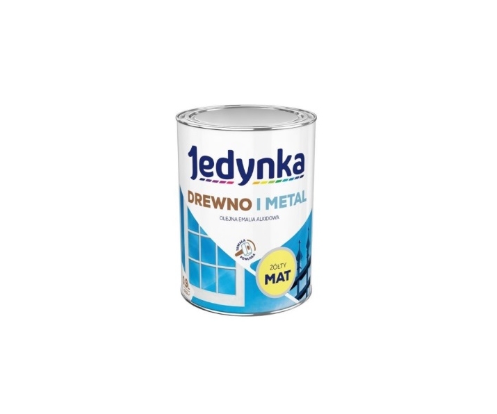 Farba do drewna i metalu Żółty Mat 0,9L  Jedynka 00457325