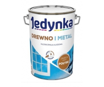 Farba Jedynka do drewna i metalu Orzech Połysk 5L