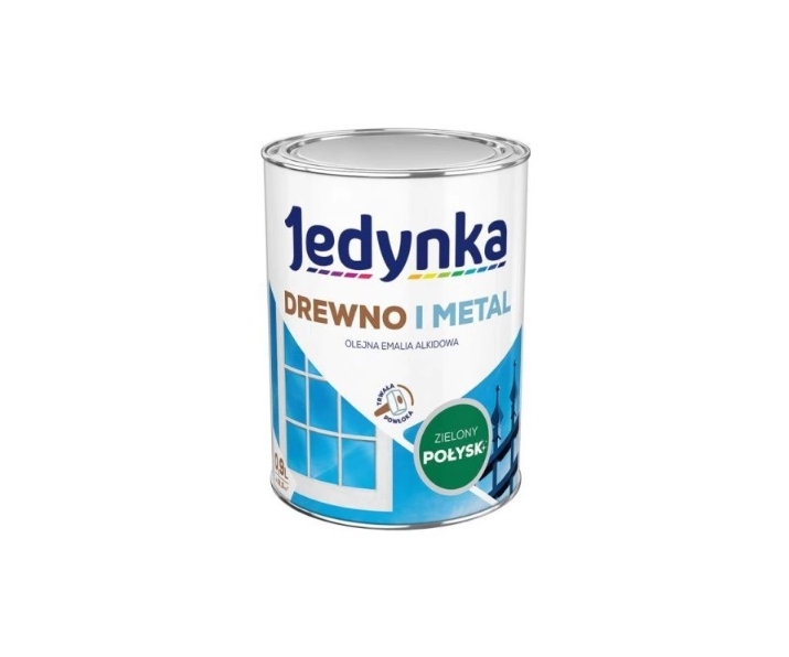 Farba Jedynka do drewna metalu Zielona Połysk 0,36