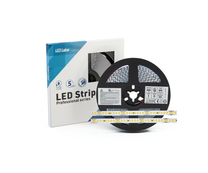 Taśma LED PRO 3Y 24V 900 LED 2835 SMD 8W WW 180lm/W