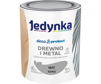 Jedynka Deco&Protect emalia akrylowa Szary Mat 0,7L