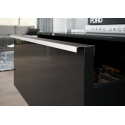 Uchwyt listwowy TERRA PRO 128 Lc 158mm P61 R10 czarny mat zaokrąglony (UA68)