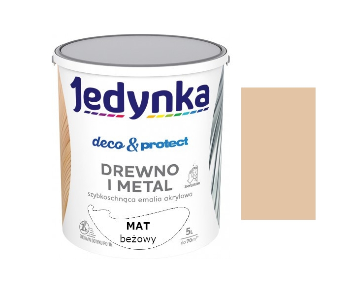 JEDYNKA DECO&PROTECT EMALIA AKRYLOWA beżowy MAT 0,7L