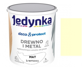 Jedynka Deco&Protect Drewno i Metal Mat Kremowy 0,7L