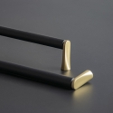 Uchwyt NATALE Lo 160mm czarny mat-chrom połysk