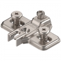 MODUL prowadnik, krzyżakowy, 0 mm, Stal, zamontowane wkręty, RW: otwór podłużny, niklowany