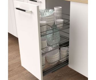 Kosz cargo 400 dwupoziomowy STANDARD PRO, mocowanie dolne, P1 biały, NOMET W-2331M-400.P1