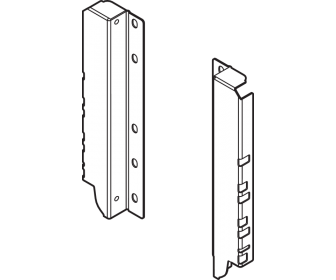 BLUM Z30D000SL Uchwyt drewnianej ścianki tylnej TANDEMBOX, wys. D (224 mm), prawy+lewy, biała 