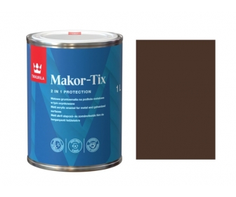 Tikkurila Makor-tix farba do dachu ocynk 1L brąz czekoladowy